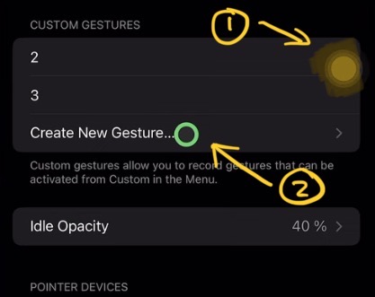 This will give you this additional Button on your Screen with let’s you do a lot of operations. But a side effect of AssistiveTouch is that you will also get the Pointer.