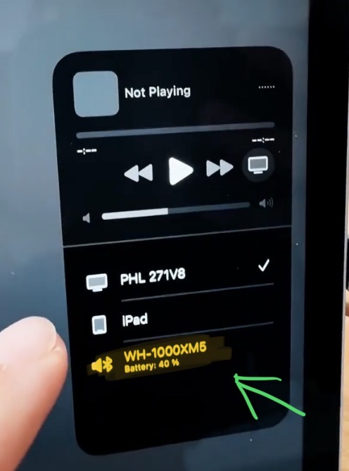 Click on the top right widget witch shows what is currently playing. This will open an advanced Audio Menu where you can select the Audio Output source.