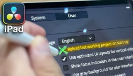How to Reload last working project... (DaVinci Resolve iPad)