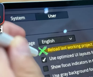 How to Reload last working project... (DaVinci Resolve iPad)