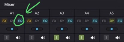 The other new Audio Effect is the EQ.