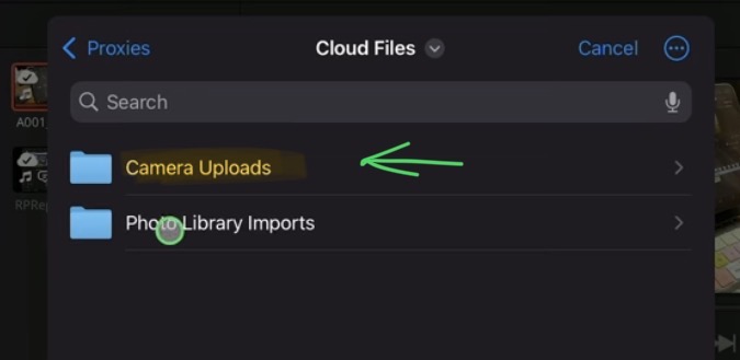 Then Camera Uploads.