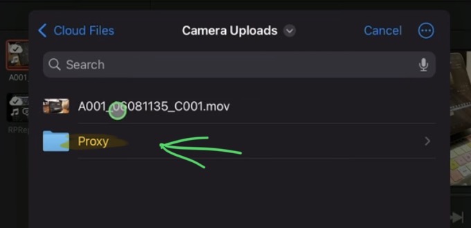 In this folder are all the Originals and in the sub-folder Proxy are the Proxy Files.