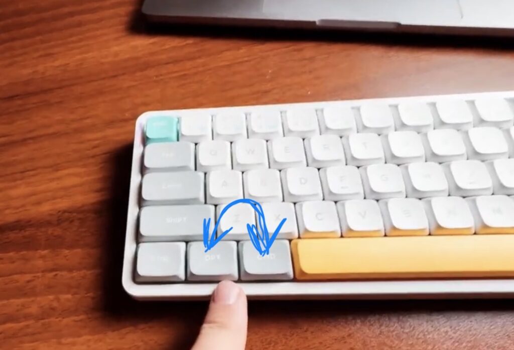 On my keyboard the control and command Key were suddenly swapped.