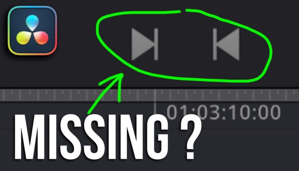 IN & OUT Buttons are gone ??? (DaVinci Resolve)