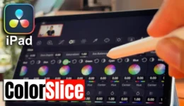 ColorSlice Six Vector Palette on DaVinci Resolve iPad