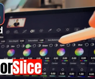 ColorSlice Six Vector Palette on DaVinci Resolve iPad