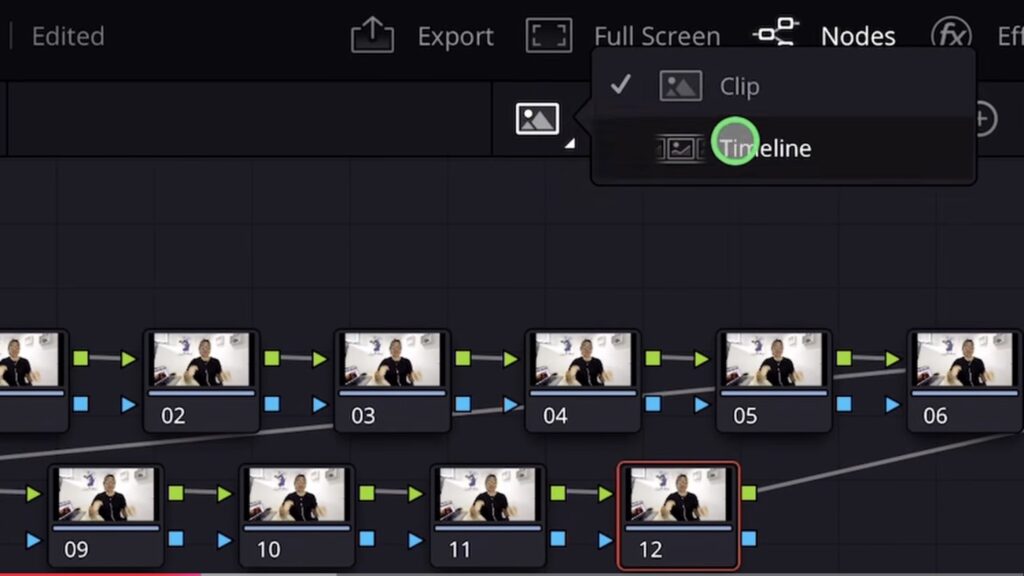 Du kannst Farbänderungen für jeden einzelnen Clip oder auch für die gesamte Timeline auf einmal vornehmen.