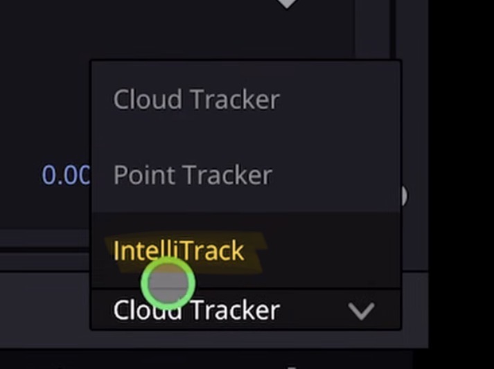 You find it next to the Cloud Tracker and Point Tracker options.