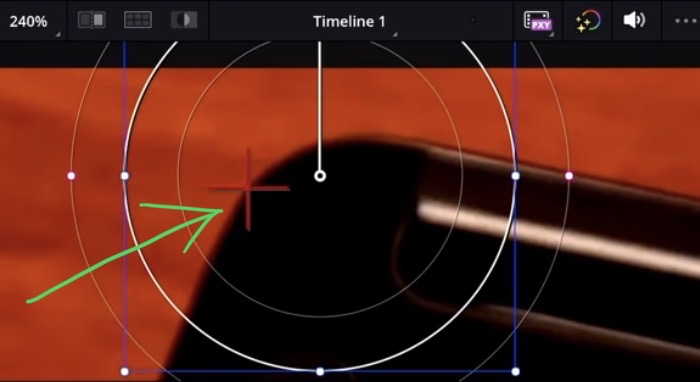 Drag it to the position you want to track in your footage.