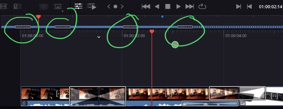 The same transition is now applied to all edit points in your Timeline.