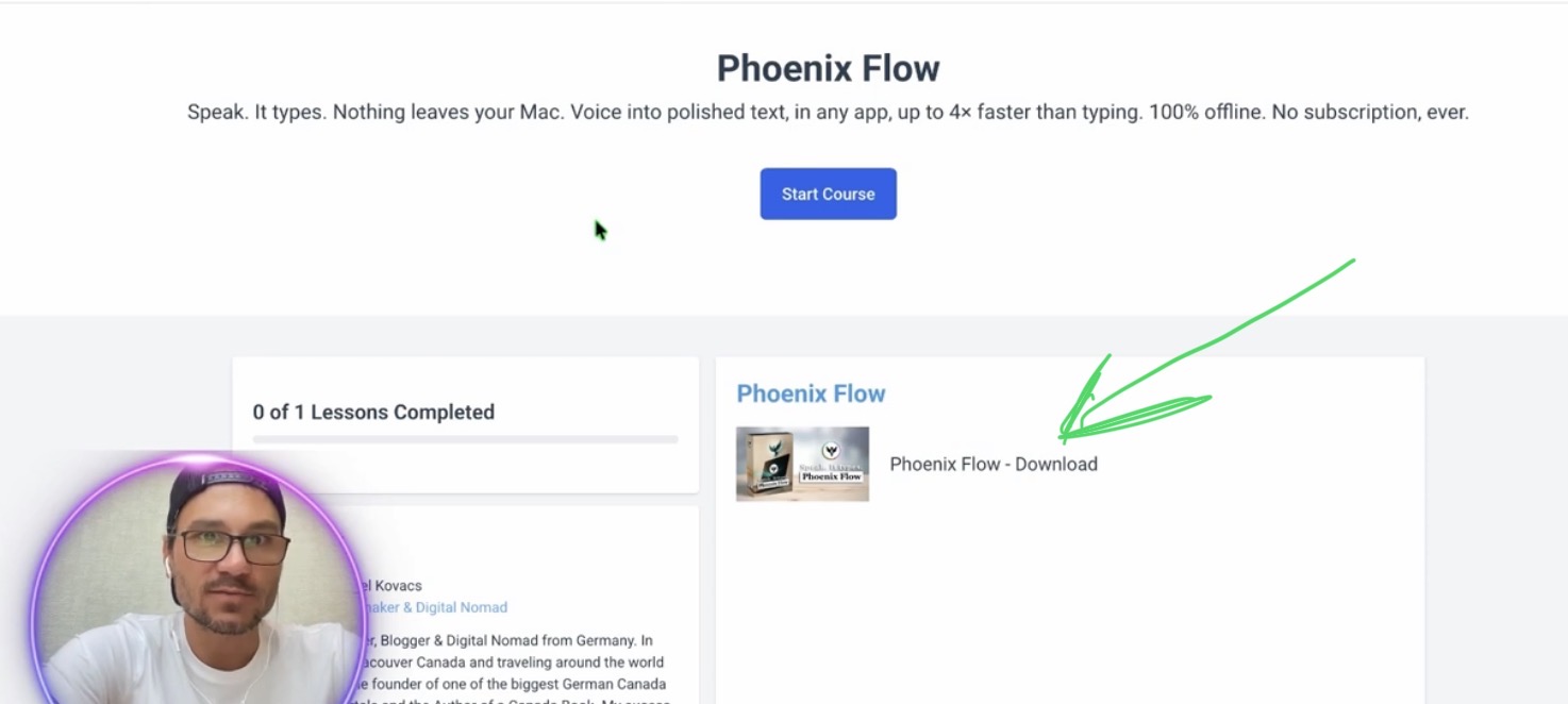 In the dashboard you find Phoenix Flow with the Download button (a zip file on Google Drive) and the step by step installation guide.