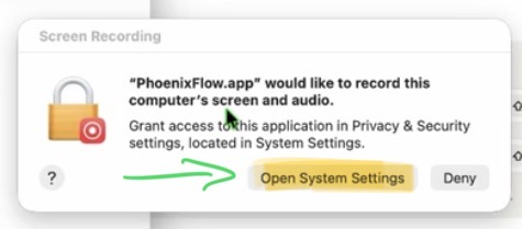 Click on "Open Settings".