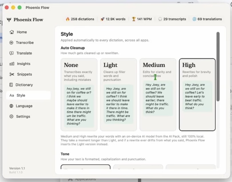 Under Settings you find the Downloads section with an AI pack for Medium and High. After you download it, you can choose the new AI models under Style.
