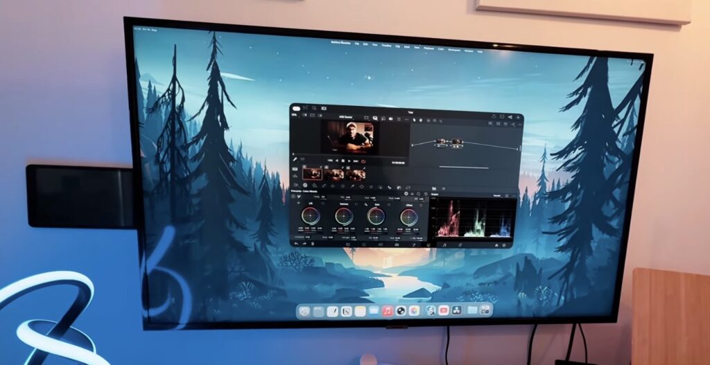 Drag the window to the external monitor.