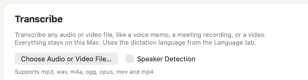 Drop in any audio or video file and get the full transcript. It works with all audio and video files.