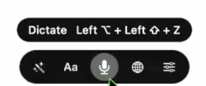 The new floating bar, similar to Wispr Flow. On the right you change language and microphone. On the left you change tone, cleanup level and the position of the bar.