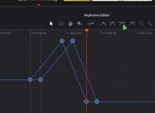 You can select points or even handles of both clips and change them at the same time.